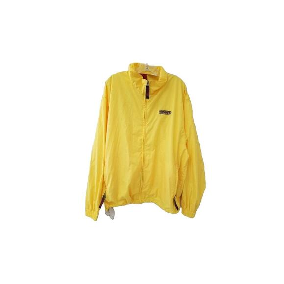 Vintage Spyder Yellow Windbreaker Jacket Retro Coat Size Large RN 64902 Zip up - Picture 1 of 6